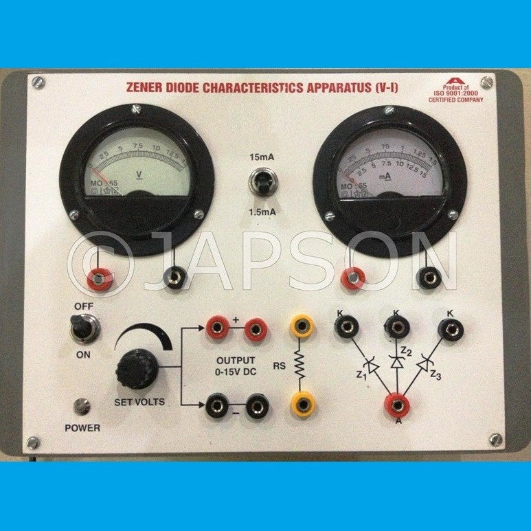 Zener Diode Characteristics Apparatus Zener Diode Characteristics Apparatus